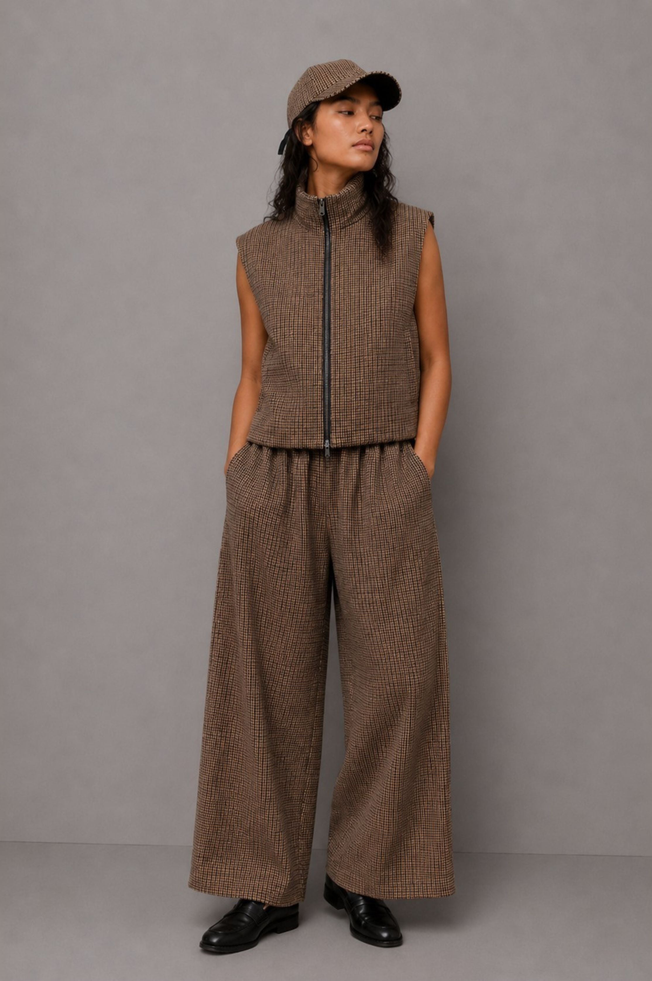 DOGTOOTH BALLOON TROUSER