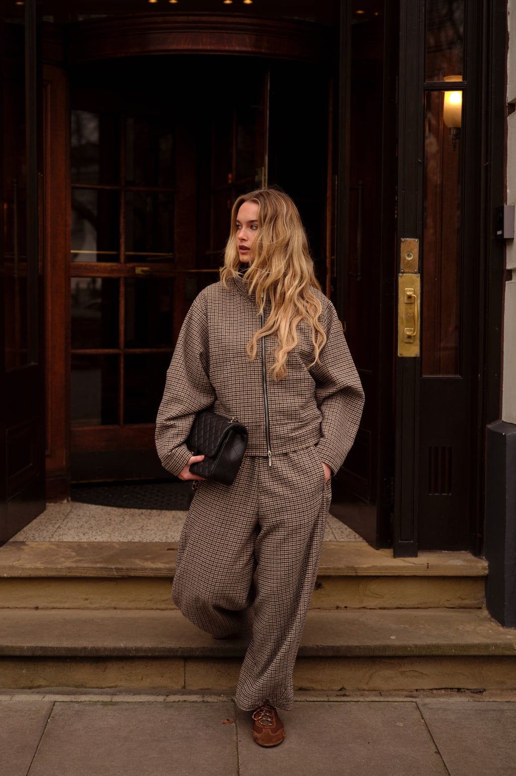 DOGTOOTH BALLOON TROUSER