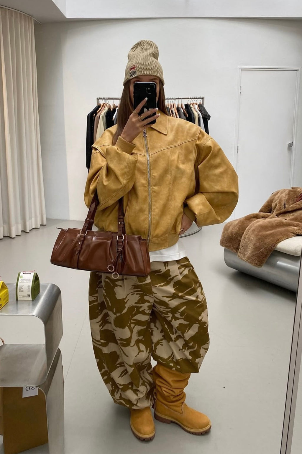 CAMO BARREL TROUSER
