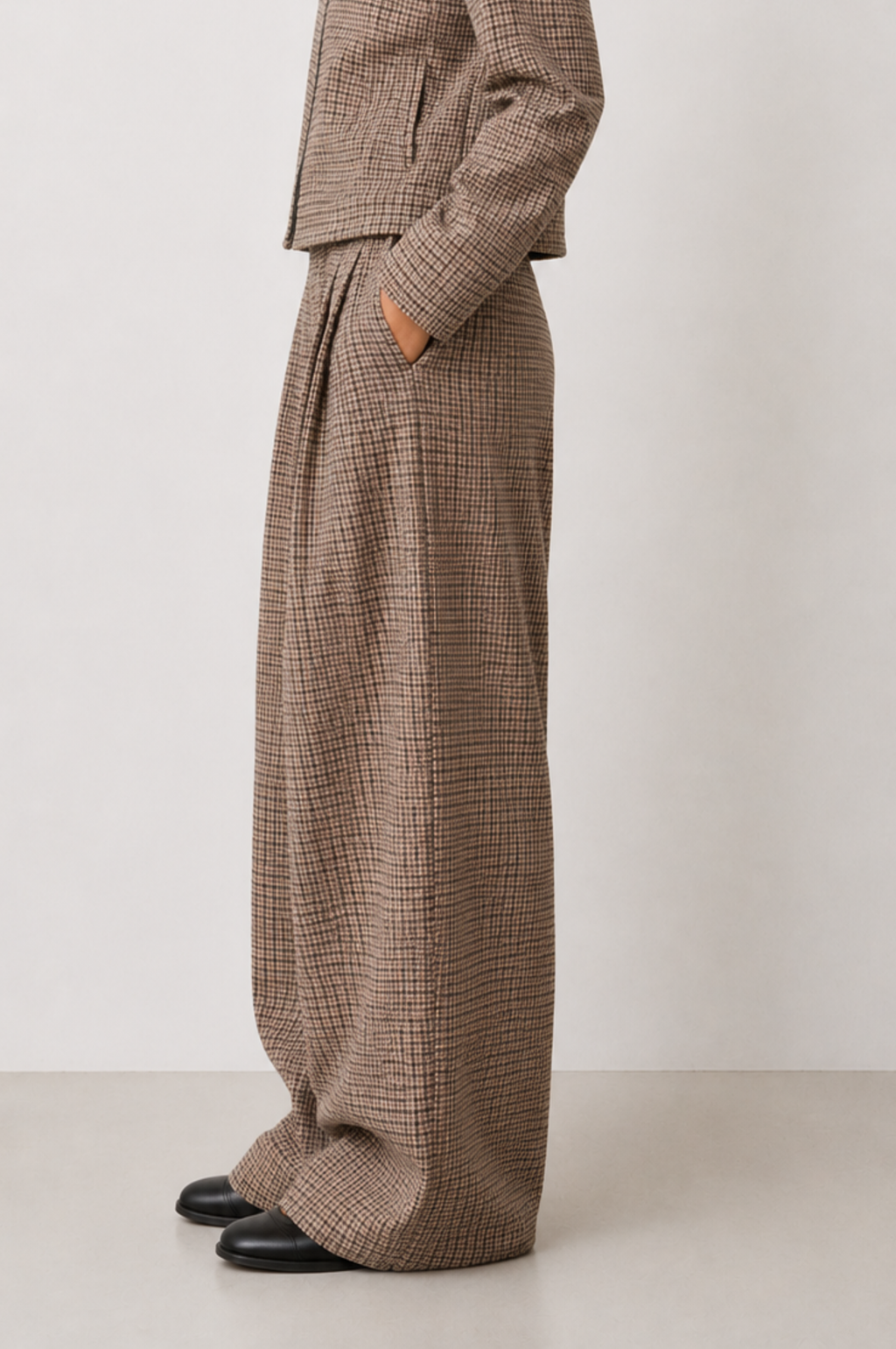 DOGTOOTH BALLOON TROUSER