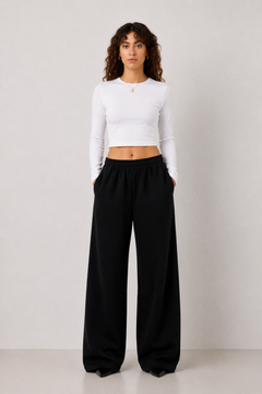STRAIGHT LEG BLACK JOGGERS