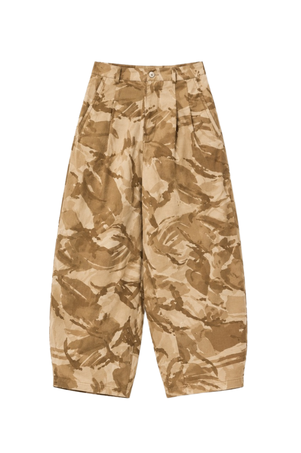 CAMO BARREL TROUSER