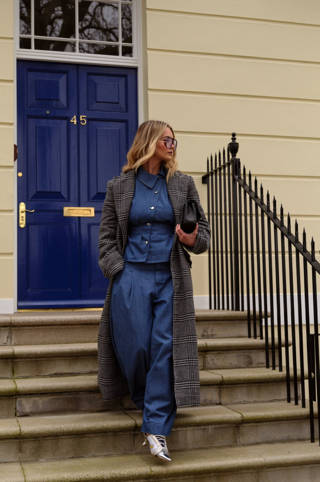 GREY WOOL TRENCH COAT