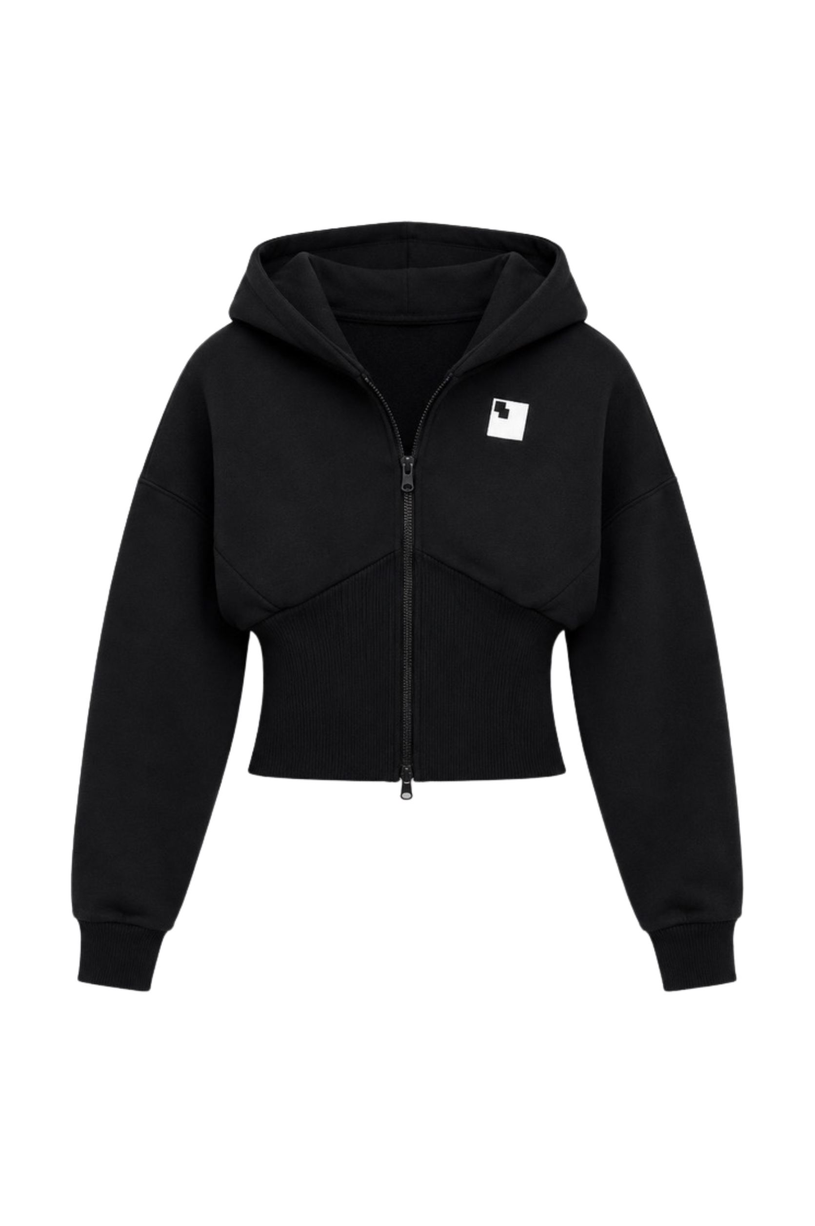 ESSENTIAL BLACK ZIP HOOD