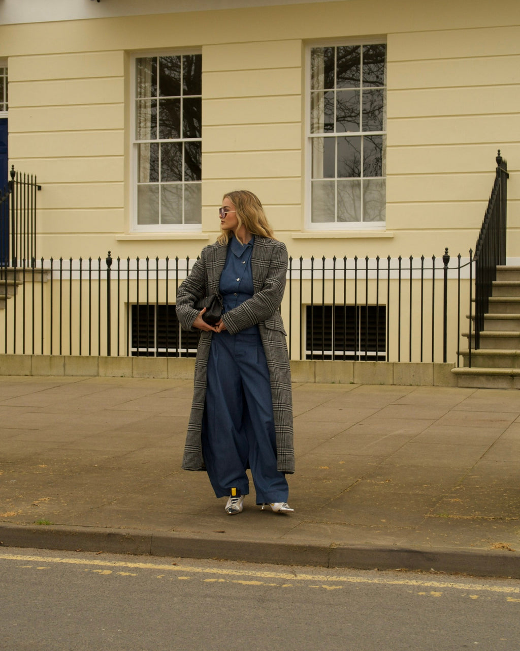 GREY WOOL TRENCH COAT