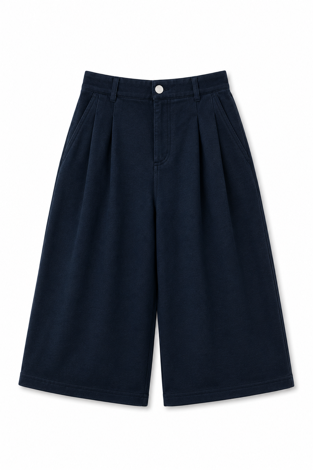 MID BLUE DENIM CROPPED TROUSER
