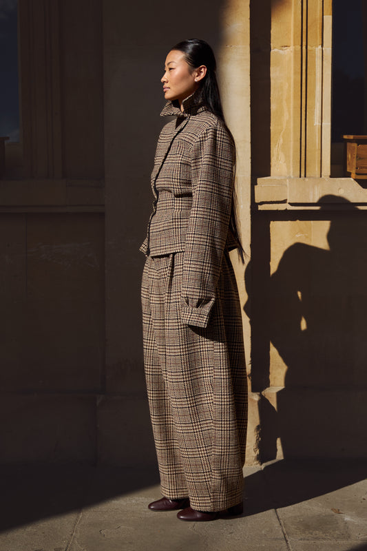 WOOL BARREL TROUSER