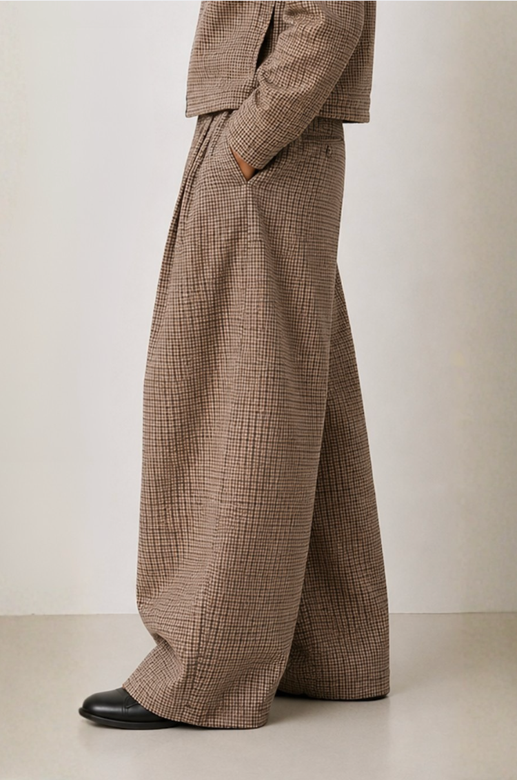 DOGTOOTH BALLOON TROUSER