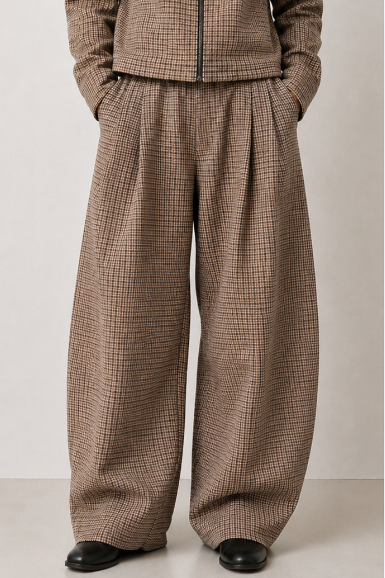 DOGTOOTH BALLOON TROUSER