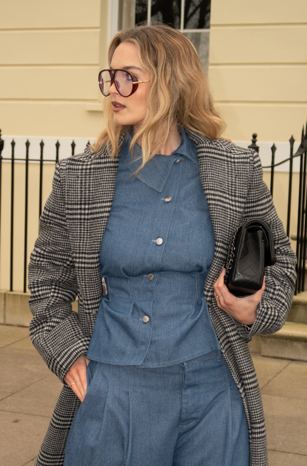 LIGHT BLUE ASYMMETRIC SHIRT