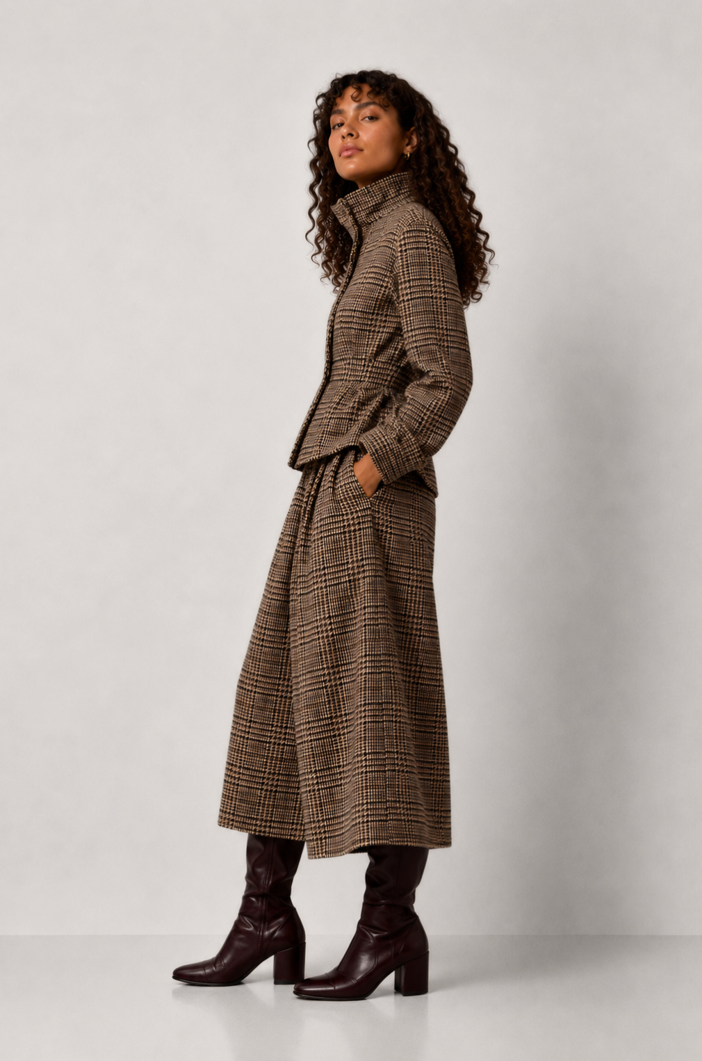 TWEED CROPPED TROUSER