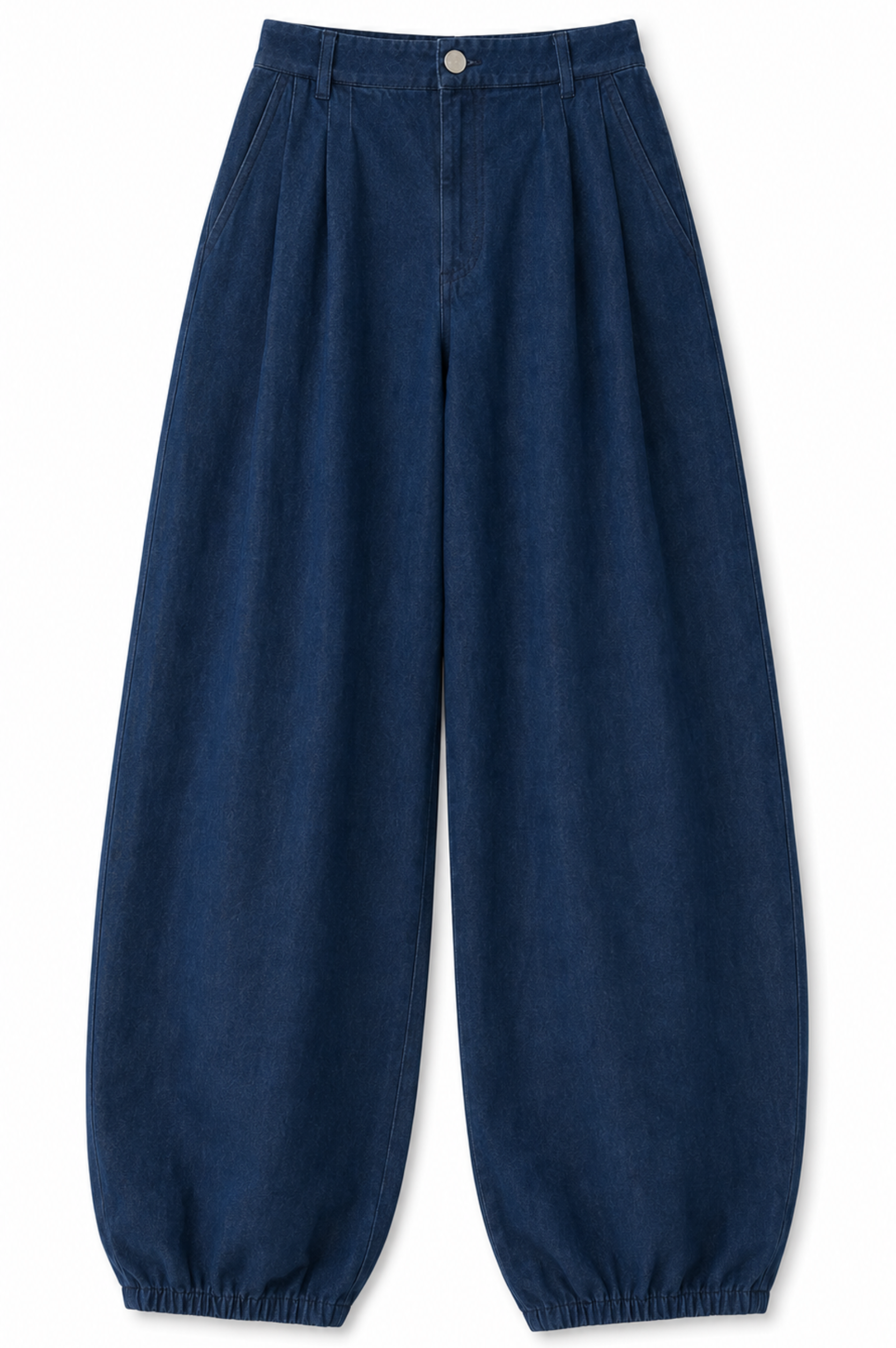 LIGHT WASH BLUE BARREL TROUSER